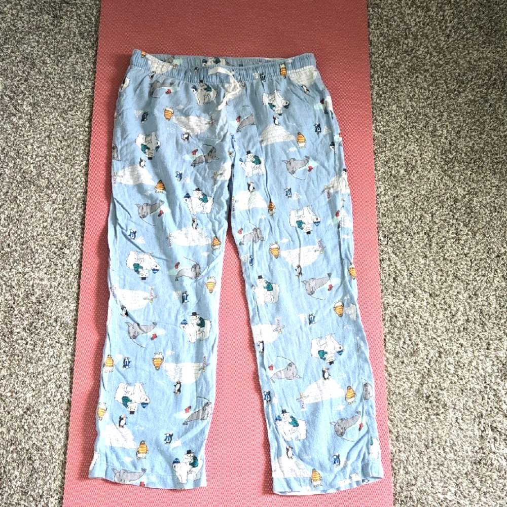 Old Navy Flannel Pajama Pant Blue Print